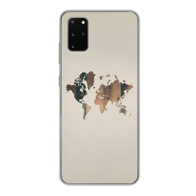 Produktbild von MuchoWow® Handyhülle Schutzhülle Hülle für Samsung Galaxy S20 Plus Weltkarte -Holz - Regal Silikon Softcase Handy Hülle - Hartschale