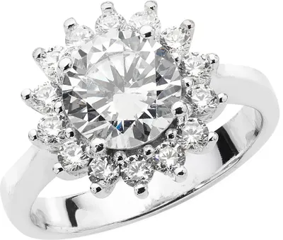 Produktbild von Eleganter 925 Sterling Silber Damen - Ring mit Zirkonia, 55 (17.5); TRS22388RSO