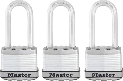 Image de Master Lock cadenas Excell pack de 3 acier 45 mm M1EURTRILH