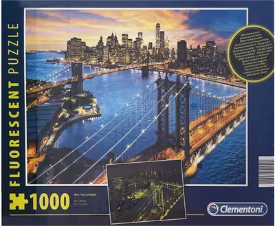 Produktbild von Clementoni 97769 - Fluorescent-Puzzle - New York, 1000 Teile,  leuchtet im Dunkeln