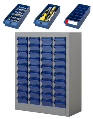 40-Fach Schubladenschrank Metall 63x22x52,6 cm Werkstatt