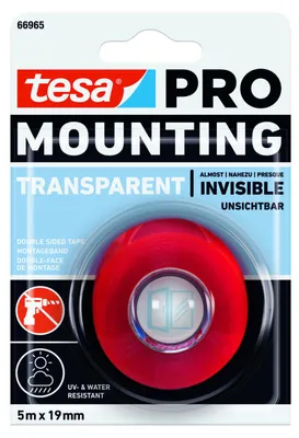 Obrázok produktu pre Montážna páska TESA Mounting PRO Transparent 66965 5 m x 19 mm - 66965-00001-00