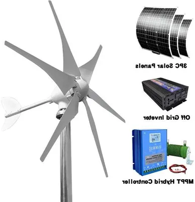 Immagine prodotto di Generatore eolico - 3000W - 48V - con sistema di energia solare - Generatore di energia per l'autoconsumo e applicazioni off-grid