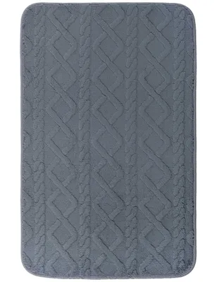 Produktbild von Weicher Badezimmer Teppich Style mit Pullover Muster - 50x80cm Dunkelgrau