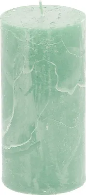 Produktbild von Premium Stumpenkerzen Hellgrün, durchgefärbt, Set mit 4 Stk, 50x100 mm, lange Brenndauer, 4 Stück