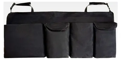Produktbild von Universeller Kofferraumorganizer für Autos mit großen Taschen, Kofferraumtasche in Schwarz, 40 x 100 cm