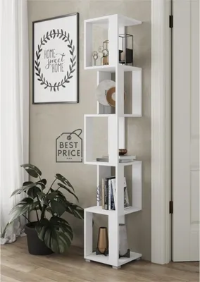 Produktbild von Stehregal Hoch SOLA - Weiß - Breite 29 cm, Höhe 168 cm, Tiefe 29 cm