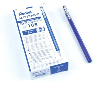 Zdjęcie produktu dla Pentel - Gelshrip Pentel K110 Mattehop M niebieski | 12 sztuk