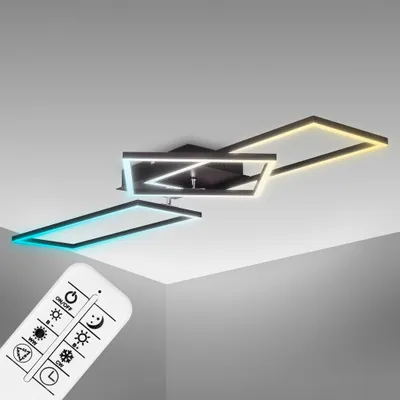 Produktbild von LED Deckenlampe dimmbar CCT Deckenleuchte Fernbedienung schwarz 40W Nachtlicht
