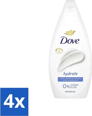 Immagine prodotto di Gel doccia Dove Hydrate – Senza solfati – 250 ml - Confezione risparmio - 4 pezzi