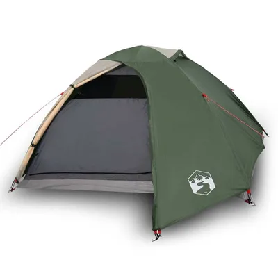 Produktbild von Kuppel-Campingzelt 4 Personen Grün Wasserdicht