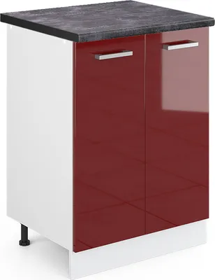 Zdjęcie produktu dla Szafki kuchenne Vicco R-Line Czerwony połysk 60 cm , BP Antracyt, Model 46758