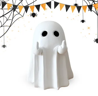 Halloween-Gespenst-Figur, Kunstharz, 11,5 cm, Mittelfinger-Pose