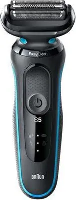 Produktbild von Braun Series 5 50-M1200S, Folienschaber, Schwarz, Blau, EasyClean, LED, Akku, Lithium-Ion (Li-Ion)