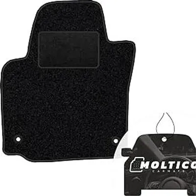 Image de moto-MOLTICO tapis de sol conducteur voiture velours côté conducteur tapis de voiture noir tapis conducteur 1 pièce adapté à la Skoda Fabia IV à partir de 2021