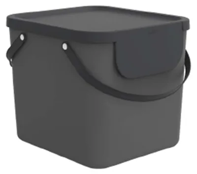 Produktbild von Rotho Wäschesortiersystem 40 L Albula aus Kunststoff - Wäschesammler mit Deckel - Wäschekorb 40,0 x 35,8 x 34,0 cm - Wäschesortierer