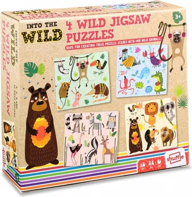 Image de Puzzle pour les plus jeunes 4en1 Into the Wild EU CARTAMUNDI
