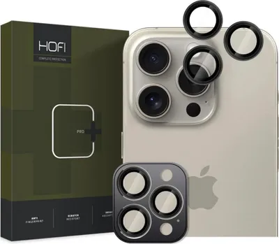 Zdjęcie produktu dla Szkło na Aparat Hofi Camring Pro+ DO iPhone 16 Pro, 16 Pro Max Czarne
