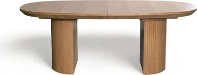 Produktbild von Emoebel Ovale Tisch, Esstisch Mit Gerillten Beinen T72 200-300 cm
