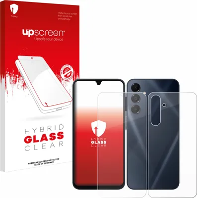 Produktbild von upscreen Schutzglas für Samsung Galaxy A16 5G (Display+Rückseite) Schutzfolie Panzer Folie Glas Display Schutz klar