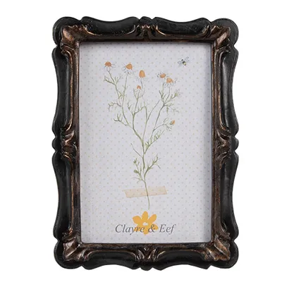 Produktbild von Clayre & Eef Bilderrahmen 10x15 cm Schwarz Braun Kunststoff