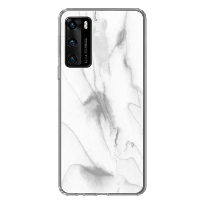 Produktbild von MuchoWow® Handyhülle Schutzhülle Hülle für Huawei P40 Marmor - Grau - Weiß - Abstrakt - Marmoroptik Silikon Softcase Handy Hülle - Handytasche