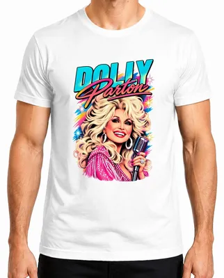 Immagine prodotto di Maglietta da uomo, bianca, taglia S, con la scritta "Dolly Parton, leggenda della musica country, cantante, icona retro di Nashville"