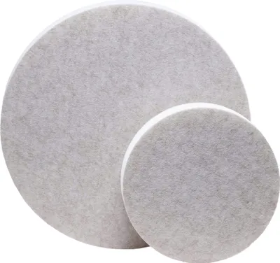 Produktbild von Schallschutzelement Wandpaneele CIRCLE Ø 235 mm Greige, als stilvolle Wanddekoration zur Verbesserung der Raumakustik