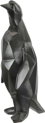 Produktbild von Skulptur Figur Polygonal Kunstharz Pinguin Schwarz