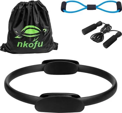 Produktbild von Famanu Pilatesring Beintrainer - inklusive Springseil und Theraband