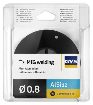 Massivdraht-Spule AlSi12, 0,8 mm, 0,5 kg, Ø 100 mm