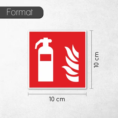 Produktbild von easydruck24de Brandschutzaufkleber F001: Feuerlöscher I 10 x 10 cm I DIN EN ISO 7010 Hinweis Achtung Warnhinweis Brandschutz I UV- und witterungsbeständig I Sicherheits-Aufkleber I hin157