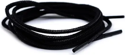 Zdjęcie produktu dla Corbby Czarne Woskowane Cienkie Sznurowadła 120 cm