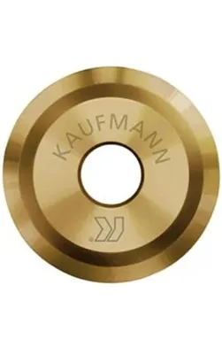 A close-up, centered shot of a circular metal cutting wheel.