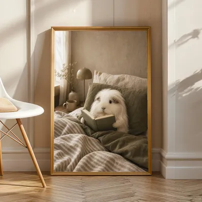 Silkie-Meerschweinchen, Meerschweinchenposter, Produktansicht 1