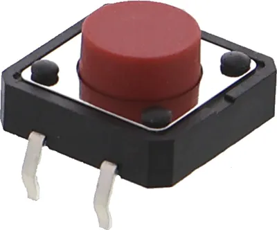 Produktbild von Taster mit farbigem Knopf - 12*12*6mm / 12*12*9mm Farbe: 12*12*6mm - Rot
