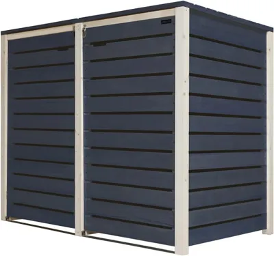 Produktbild von Deckel aus Müllcontainer - Abfallbehälterschrank - Gartenlagerung - Vormontiertes Design - 240 Liter - Anthrazit