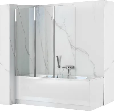 Obrázok produktu pre Vaňová zástena Sklopná Rea AGAT-3 Chrome 120
