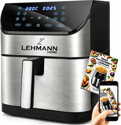 Produktbild von Heißluftfritteuse XL 8 L 1800 W fettfrei | 12 Programme | LCD-Touch | Air Fryer Lehmann Procado