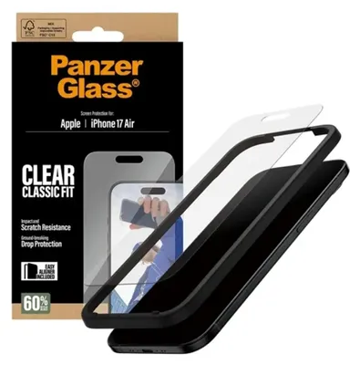 Produktbild von PanzerGlass ® Displayschutz iPhone Air | Classic Fit m. EasyAligner, Apple, Apple - iPhone Air, Trockene Anwendung, Kratzresistent, Schockresistent, Transparent, 1 Stück(e)
