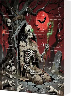 Produktbild von Halloween-Adventskalender, 24 Tage Countdown bis zur Halloween-Dekoration, 24-teilige gruselige Puppen-Sammelfiguren, Geschenke für Kinder, Teenager und Erwachsene