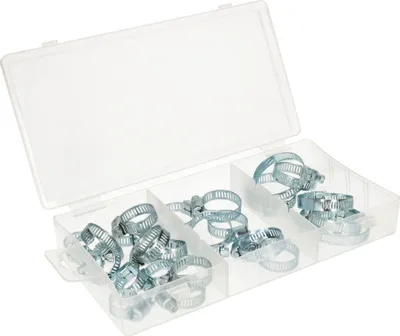 Immagine prodotto di KOTARBAU® Set di fascette stringitubo da 26 pezzi Fascette per tubi in acciaio regolabili