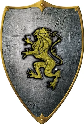 Produktbild von Ritterschild Löwe, gold
