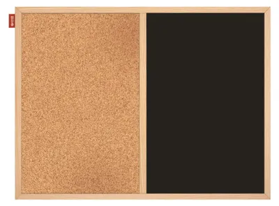 Immagine prodotto di Lavagna in sughero con gesso DUO MEMOBE nera 60x40 cm