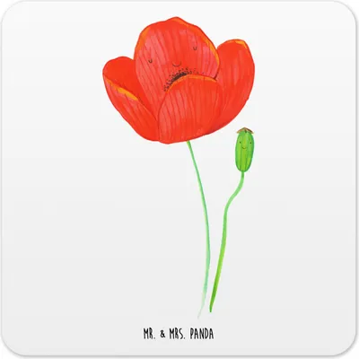 Produktbild von Mr. & Mrs. Panda Untersetzer für Gläser Blume Mohnblume 15er Set - Weiß - Geschenk, Mohn, Coaster, Tassenuntersetzer, Respekt, Glaube, Tischuntersetzer, Tassen, Garten