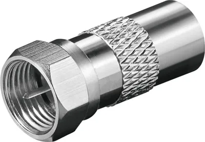 Produktbild von Wentronic F-Adapter: F-Stecker > Koax-Stecker, Kupfer - Kupfer