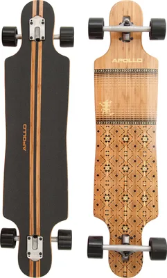 Produktbild von Apollo Longboard "Nuku Hiva" Twin Tip DT Komplettboard 101,6 x 24,13 cm 7 Lagen Holzdeck (Top & Bottom Bambus)