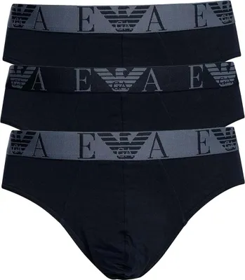 Produktbild von EMPORIO ARMANI Herren Briefs Slips Organic Stretch Baumwolle im Multipack  L Brief/Marine