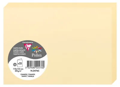 Produktbild von Clairefontaine Doppelkarte C6 210g chamois
