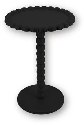 Productafbeelding van Bijzettafel - Rond - Zwart - MDF - 38x55 cm